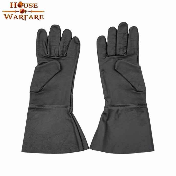 Guantes Medievales en cuero negro