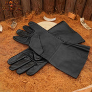 Guantes Medievales en cuero negro