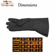 Guantes Medievales en cuero negro