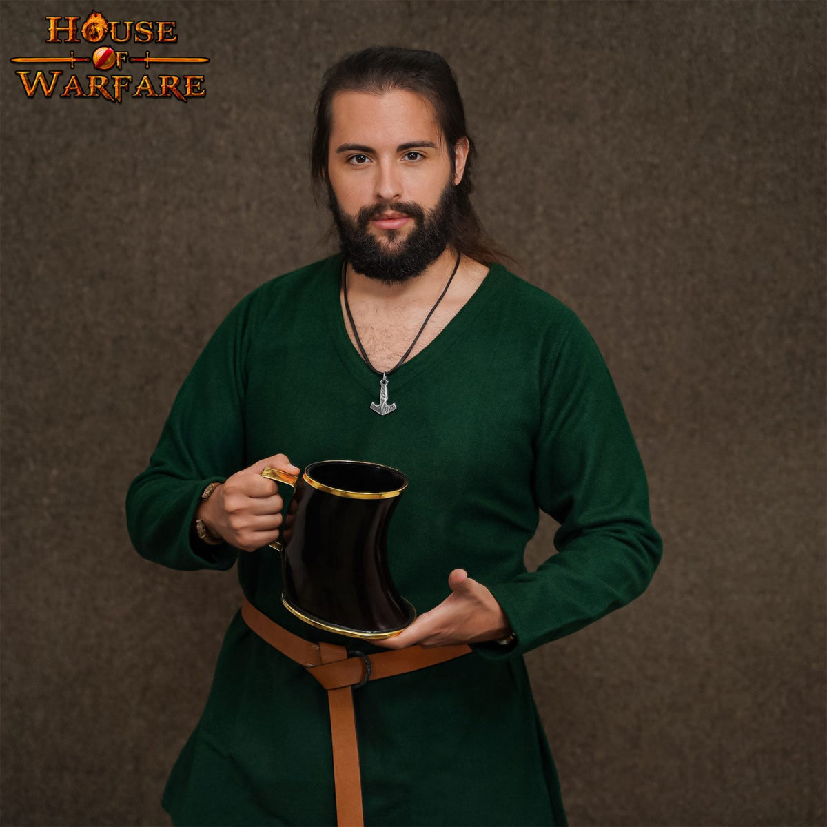 Jarra medieval para beber en asta de cuerno (800 ml.)