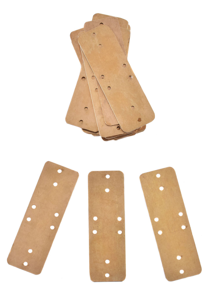 Set de 25 placas de latón para armadura lamelar (9 cm.)