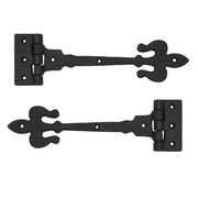 Set 2 Bisagras flor de lis para puerta medieval
