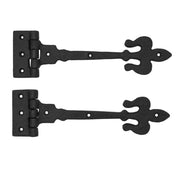 Set 2 Bisagras flor de lis para puerta medieval