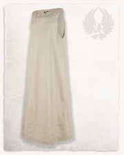 Vestido delantal vikingo modelo Alva, crema