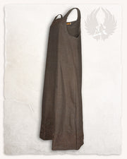 Vestido delantal vikingo modelo Alva Fishbone, marrón