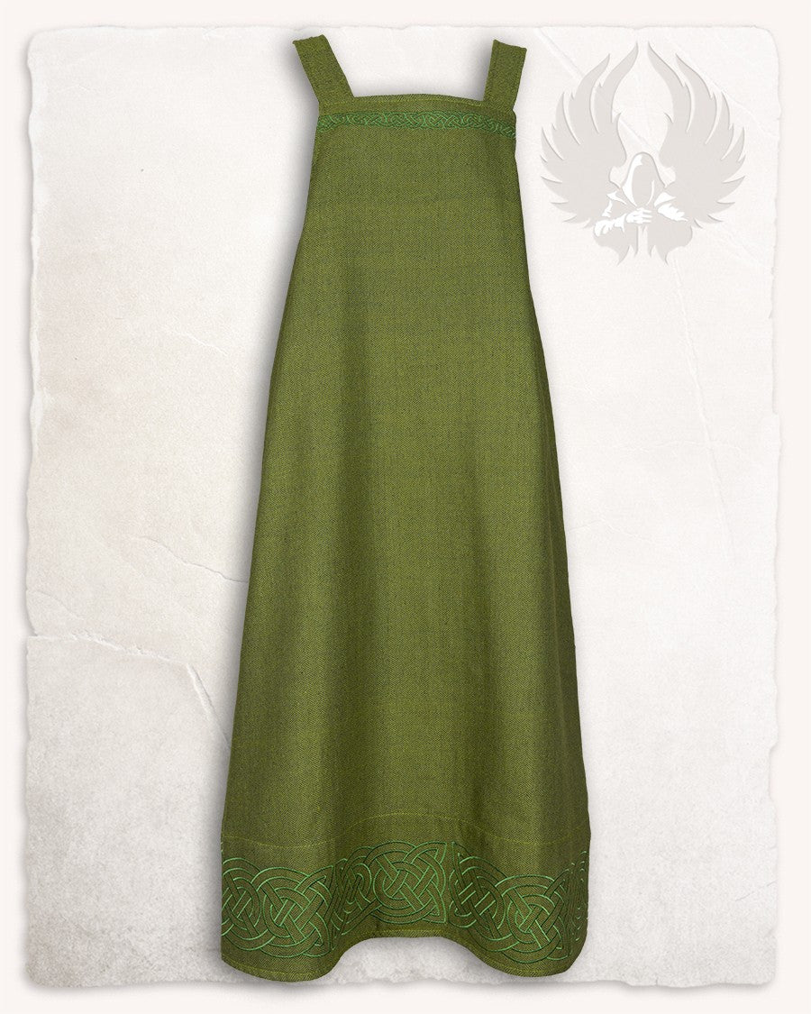 Vestido delantal vikingo modelo Alva Fishbone, verde