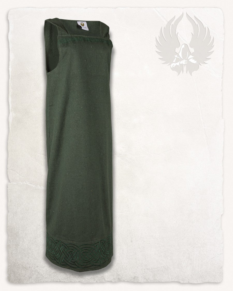 Vestido delantal vikingo modelo Alva, verde