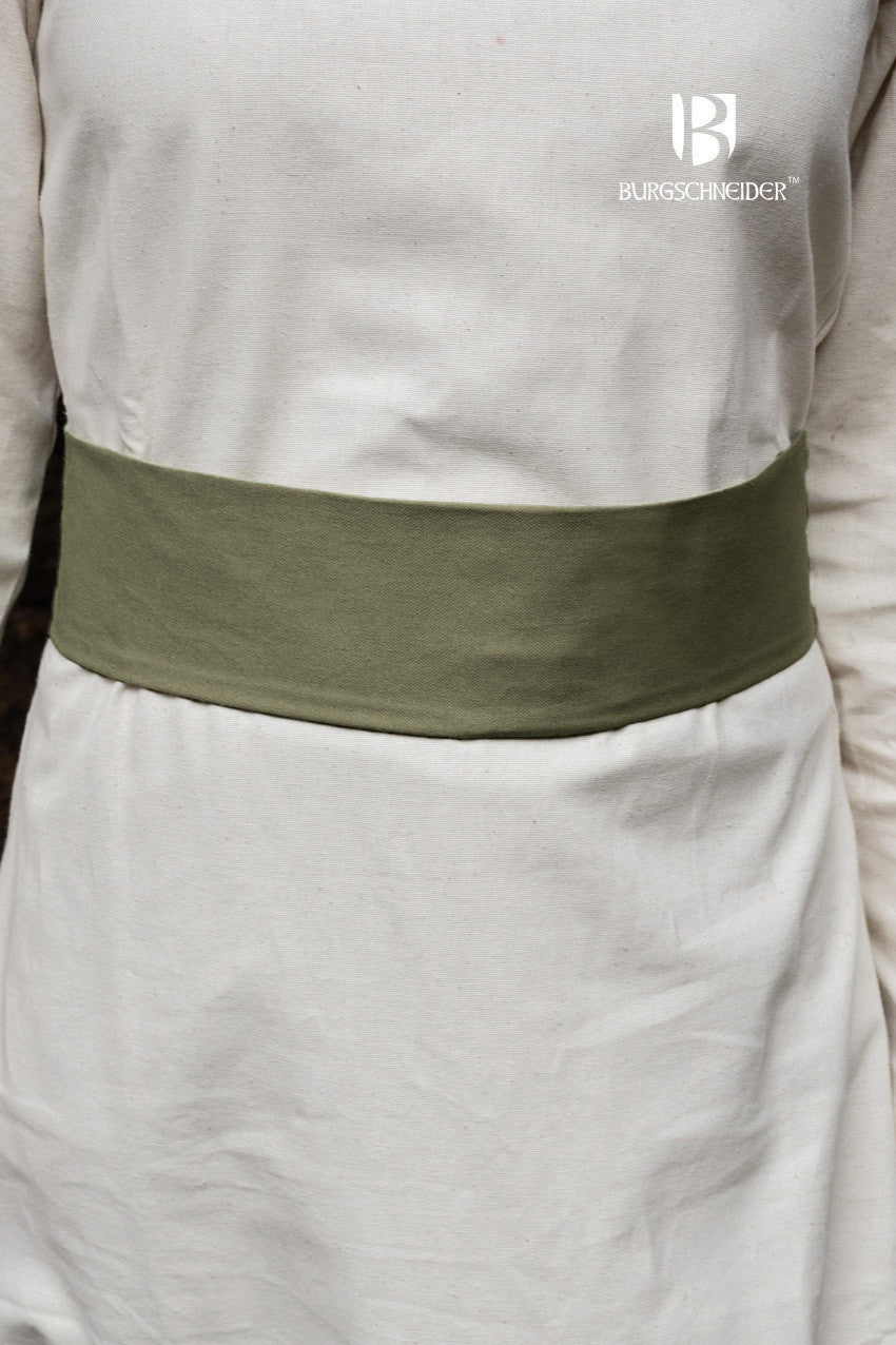 Cinturón medieval ajustable Sieglinde, verde algas marinas