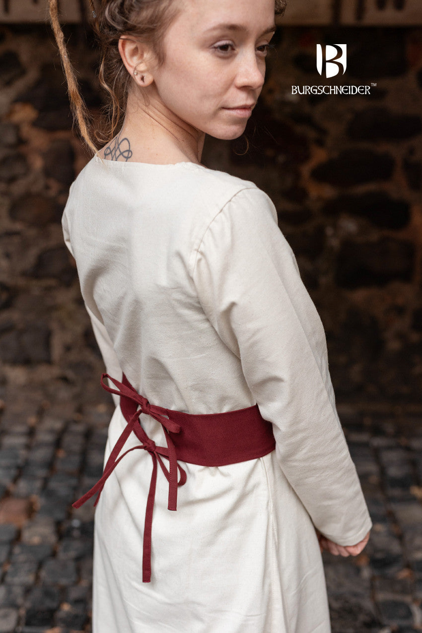 Cinturón medieval ajustable Sieglinde, burdeos