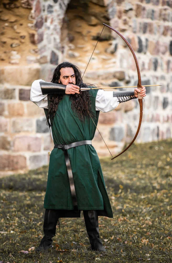 Túnica medieval en algodón Frojoerick, verde