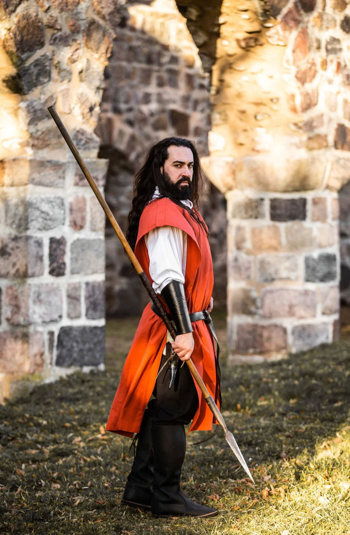 Túnica medieval en algodón Frojoerick, roja