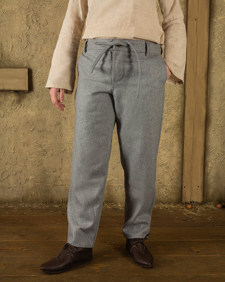 Pantalones Rocco de época en lana gris