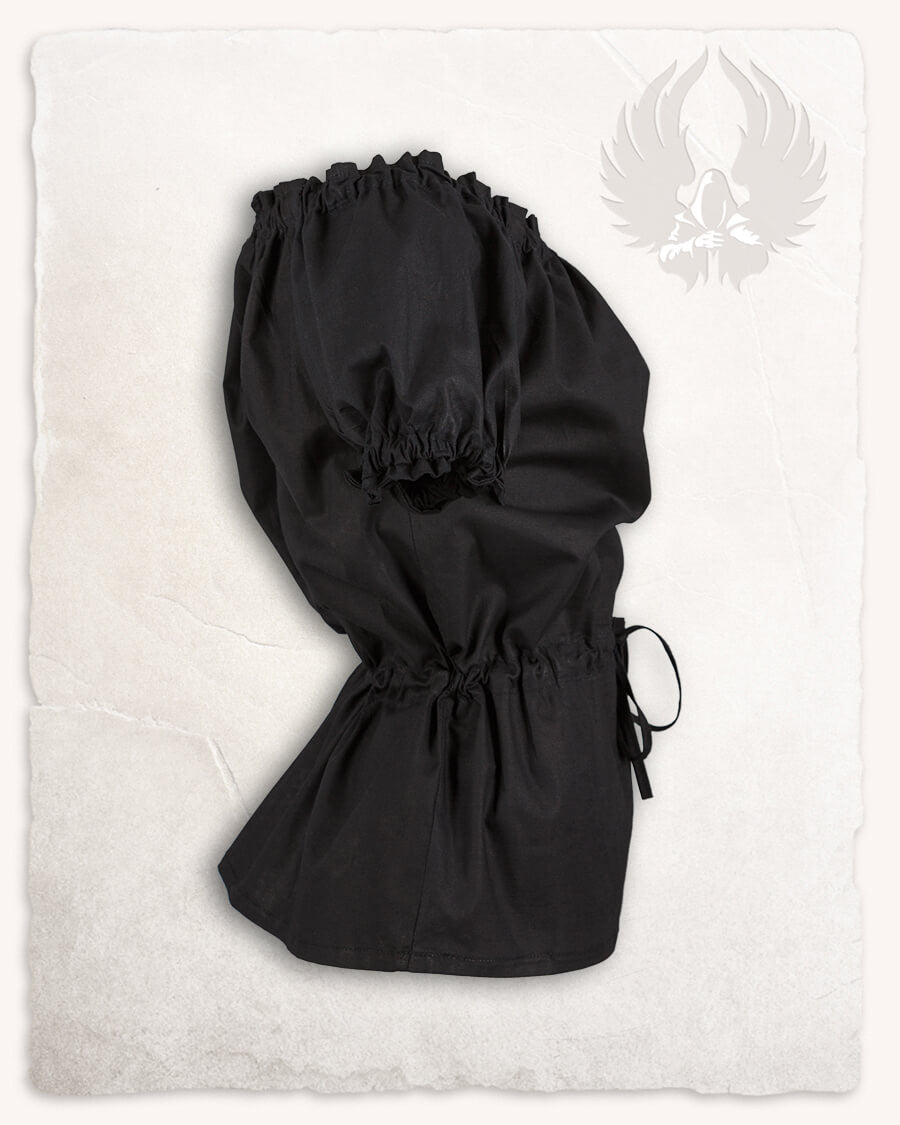 Blusa medieval algodón ligero modelo Kalina, negro