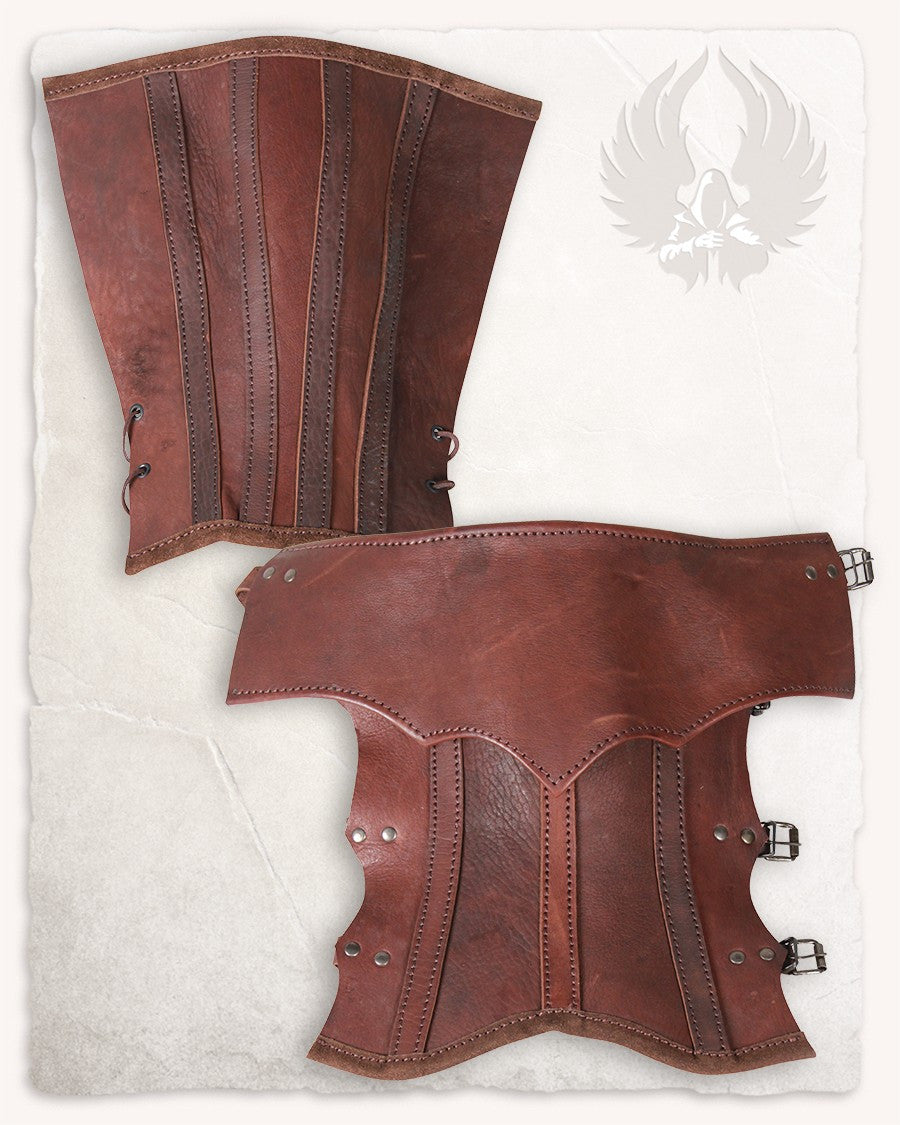 Grebas medievales de cuero marrón modelo Randulf