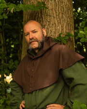 Gugel o capucha nórdica modelo Notker, marrón