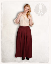 Falda medieval en algodón modelo Anna, burdeos