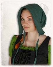 Capota medieval de campesina modelo Greta, color verde