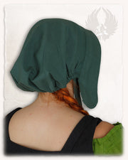 Capota medieval de campesina modelo Greta, color verde