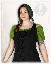 Capota medieval de campesina modelo Greta, color verde