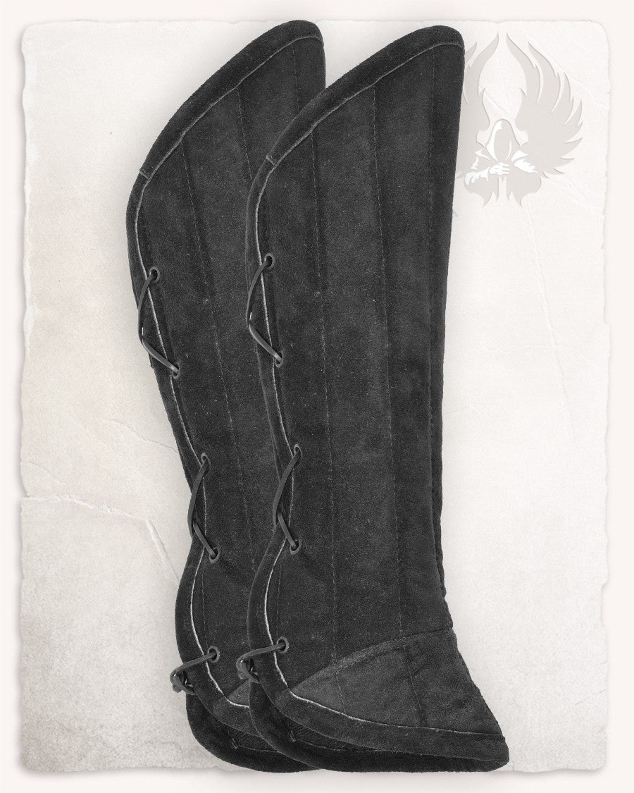 Grebas medievales en gamuza modelo Leopold, negro