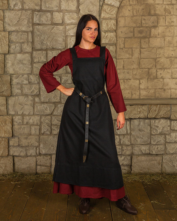 Vestido estilo delantal modelo Lientje, color negro