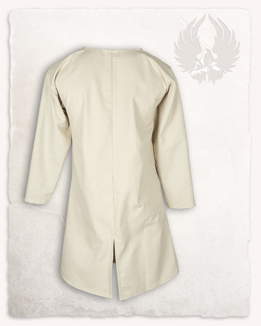 Túnica medieval en algodón crema modelo Gadaric