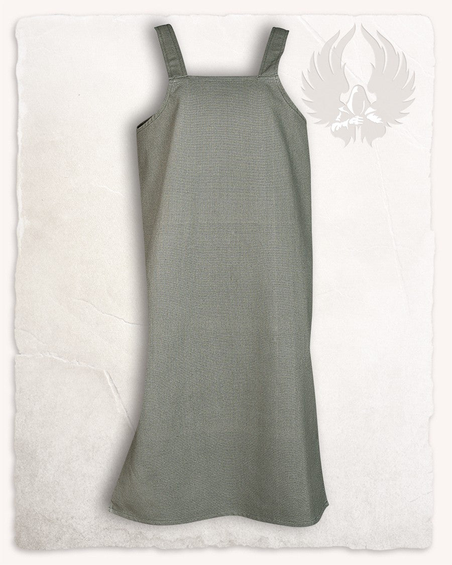 Delantal de campesina modelo Esther, color verde oliva