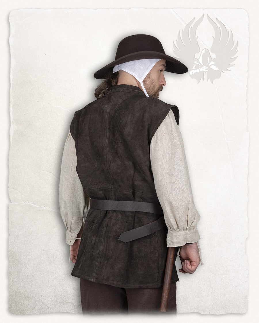 Chaleco de gamuza marrón modelo Orthello