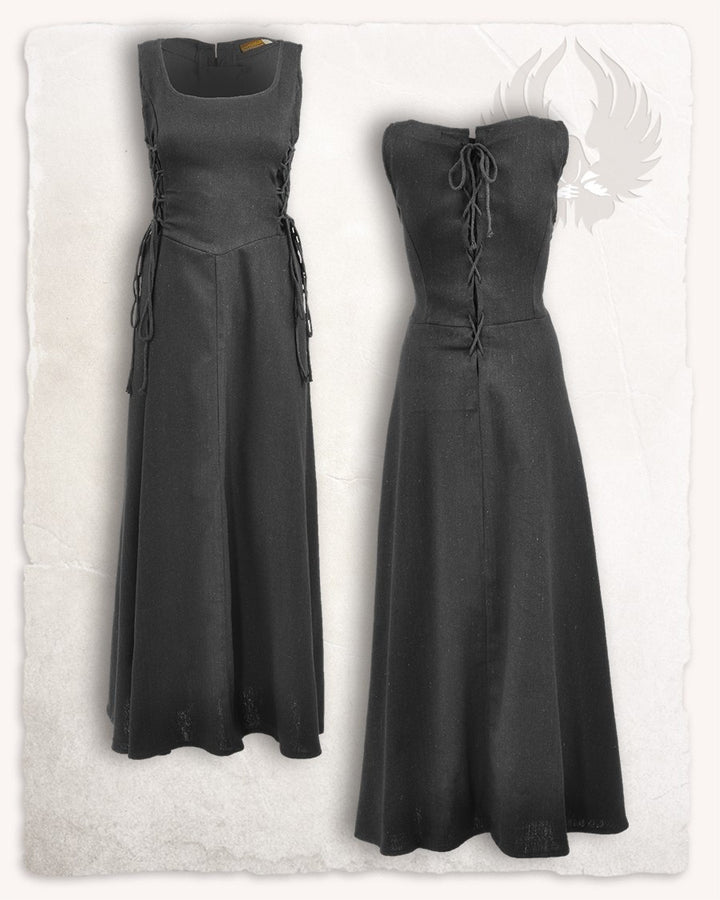 Vestido medieval modelo Uma, color negro