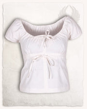 Blusa medieval modelo Claudia, color crema