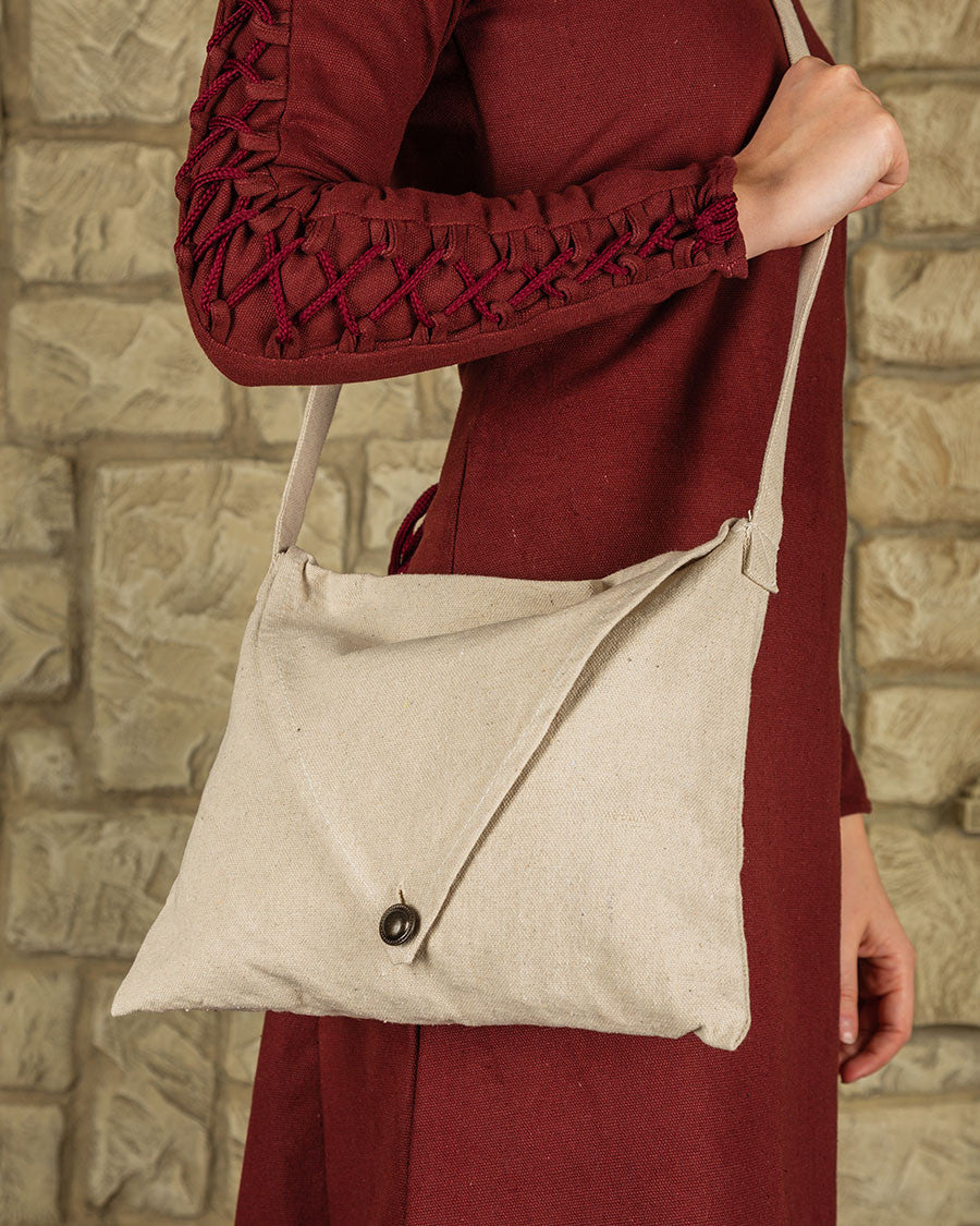 Bolsa de hombro medieval modelo Helbig, color crema