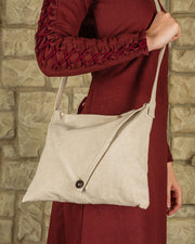 Bolsa de hombro medieval modelo Helbig, color crema