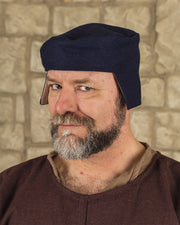 Gorro medieval azul modelo Rafael