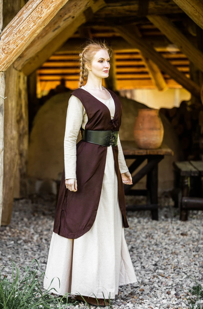 Sobrevesta medieval modelo Brisella, color marrón
