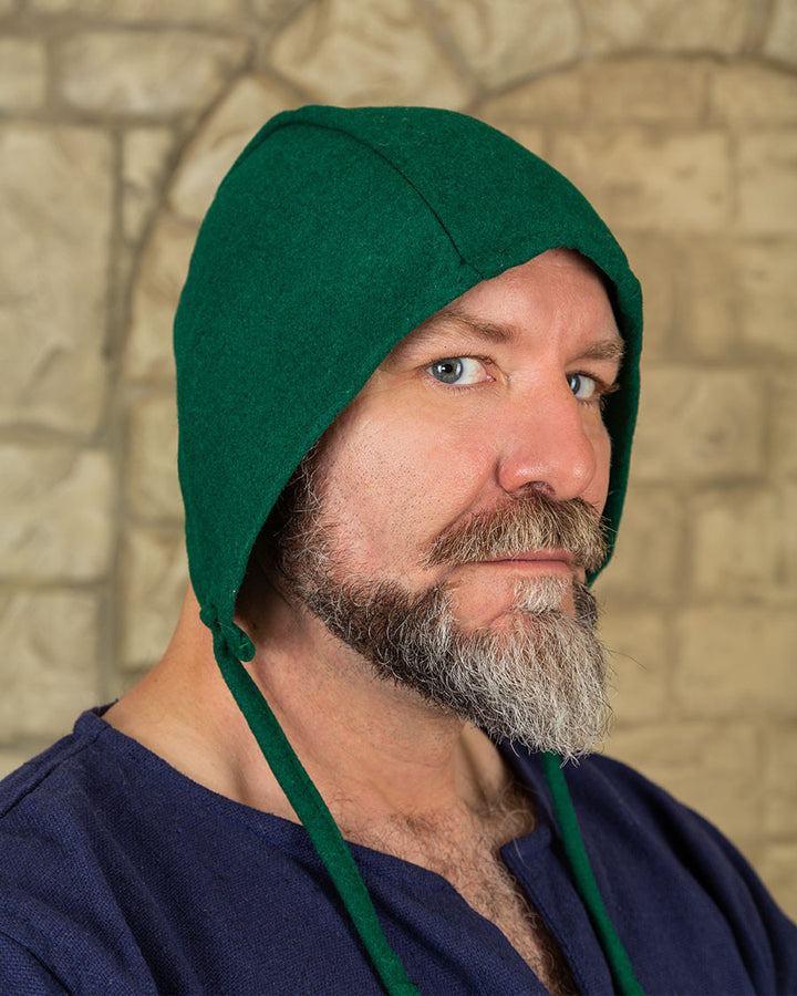 Crespina medieval de campesino Martinus, lana verde