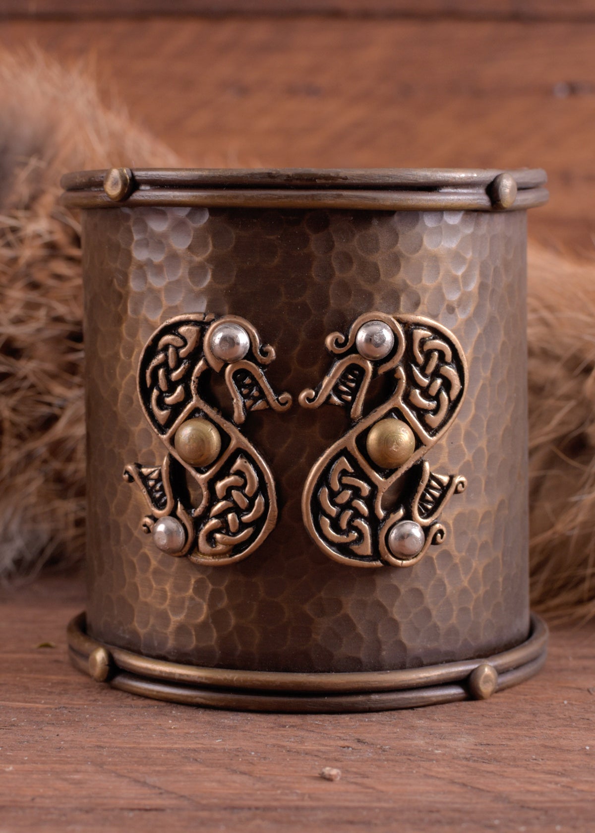 Pulsera Celta de latón modelo Serpientes