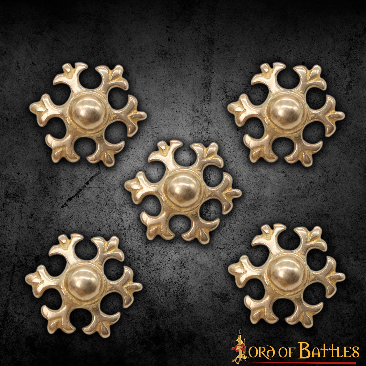 Set 5 piezas decorativas flor de lis