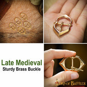 Set 5 hebillas en latón para correas de armaduras