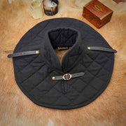 Gorjal medieval negro acolchado cuello alto en algodón