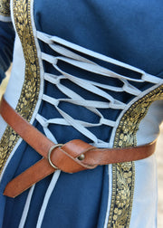 Vestido Medieval Leonor en azul-gris