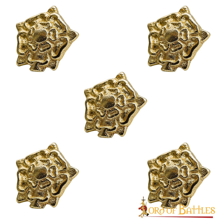 Set 5 rosas de tudor medievales para cinturón
