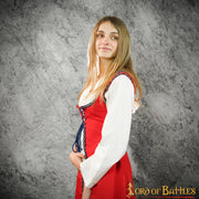 Brial Medieval rojo con cordones