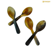 Set 4 cucharas medievales en asta de cuerno