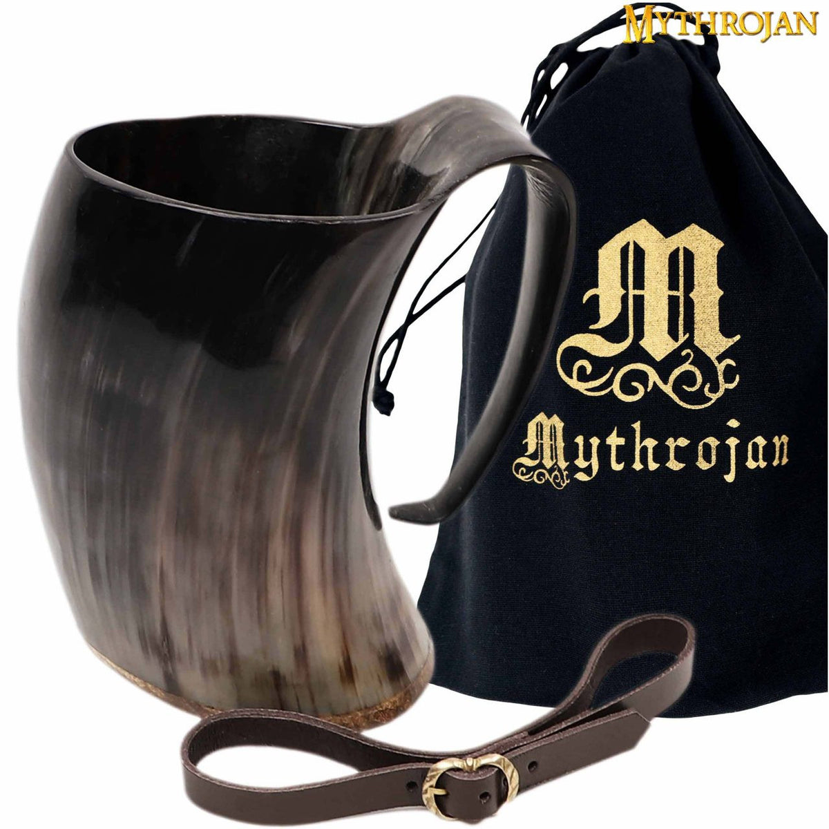Jarra vikinga con correa para colgar en cinturón (800 ml.)