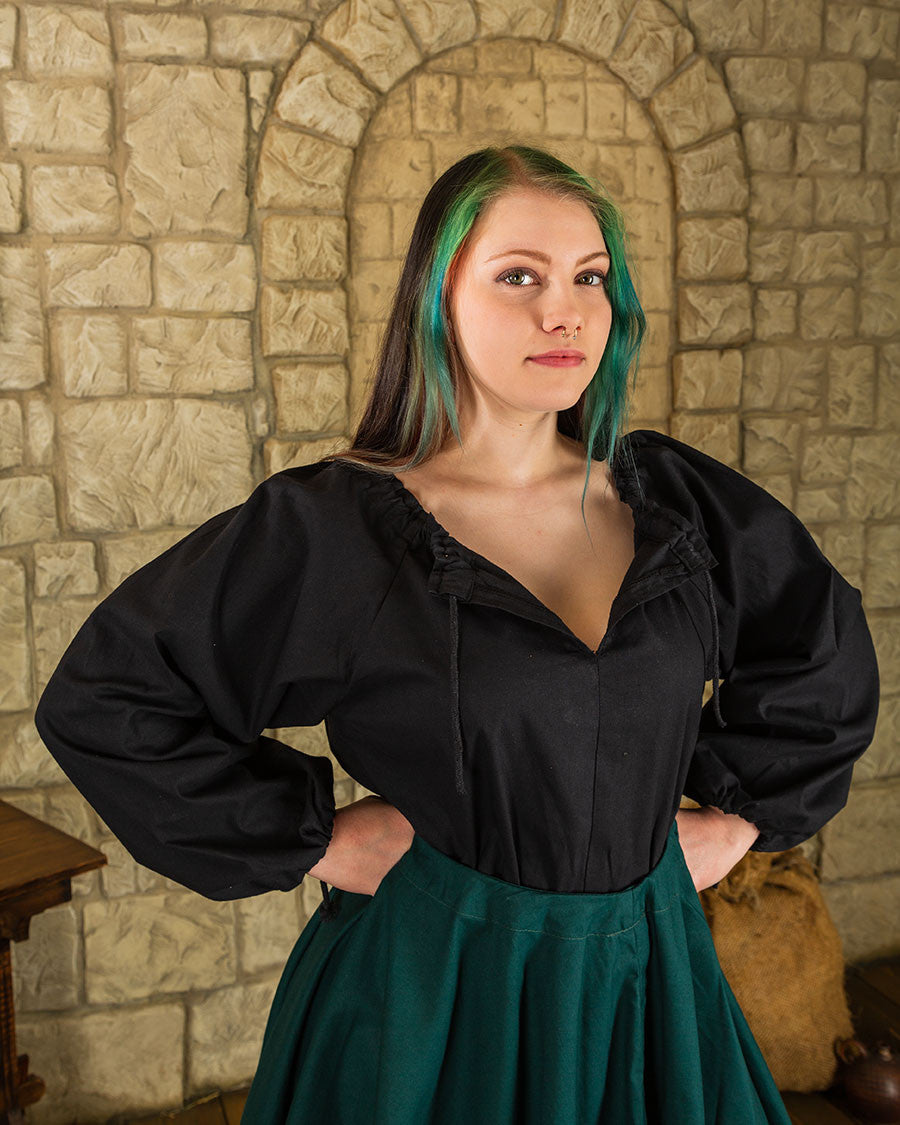Blusa medieval Annabelle negra