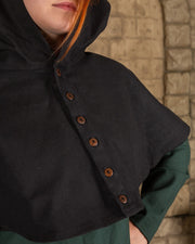Gugel o capucha nórdica modelo Notker, negro