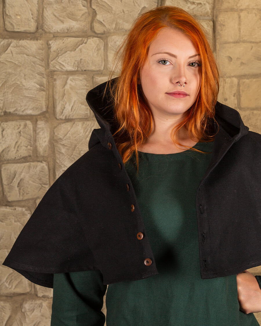 Gugel o capucha nórdica modelo Notker, negro