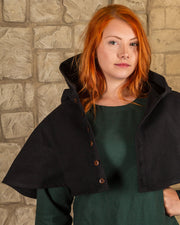 Gugel o capucha nórdica modelo Notker, negro