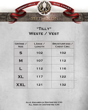 Chaleco medieval Tilly en algodón - burdeos