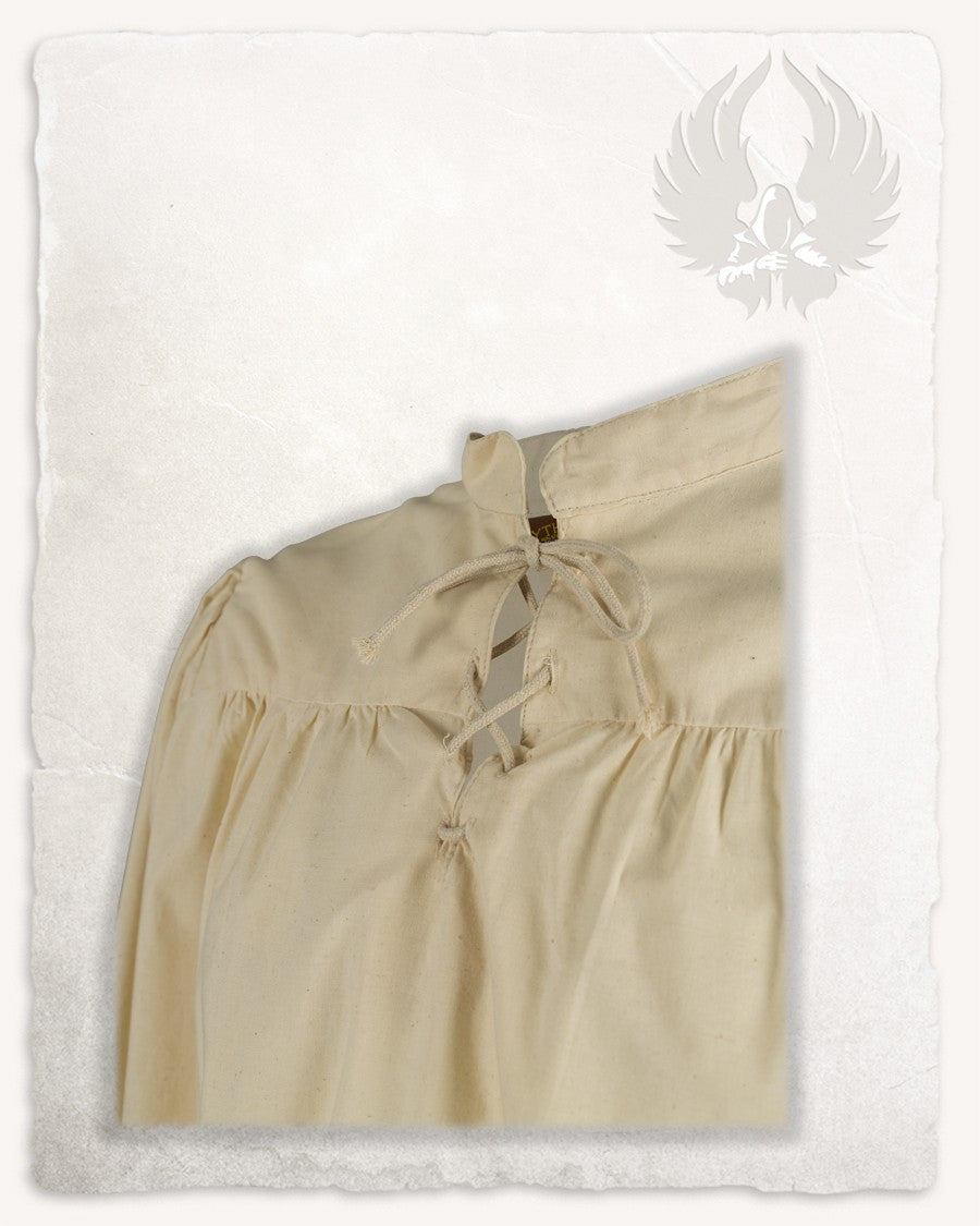 Camisa medieval Roland en Crema, unisex